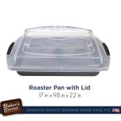 Wholesale - Baker's Secret Essential Line rosaster tin w/lid, pan-42x25x5.5cm, lid-5cmH C/P 6, UPC: 6935780111926
